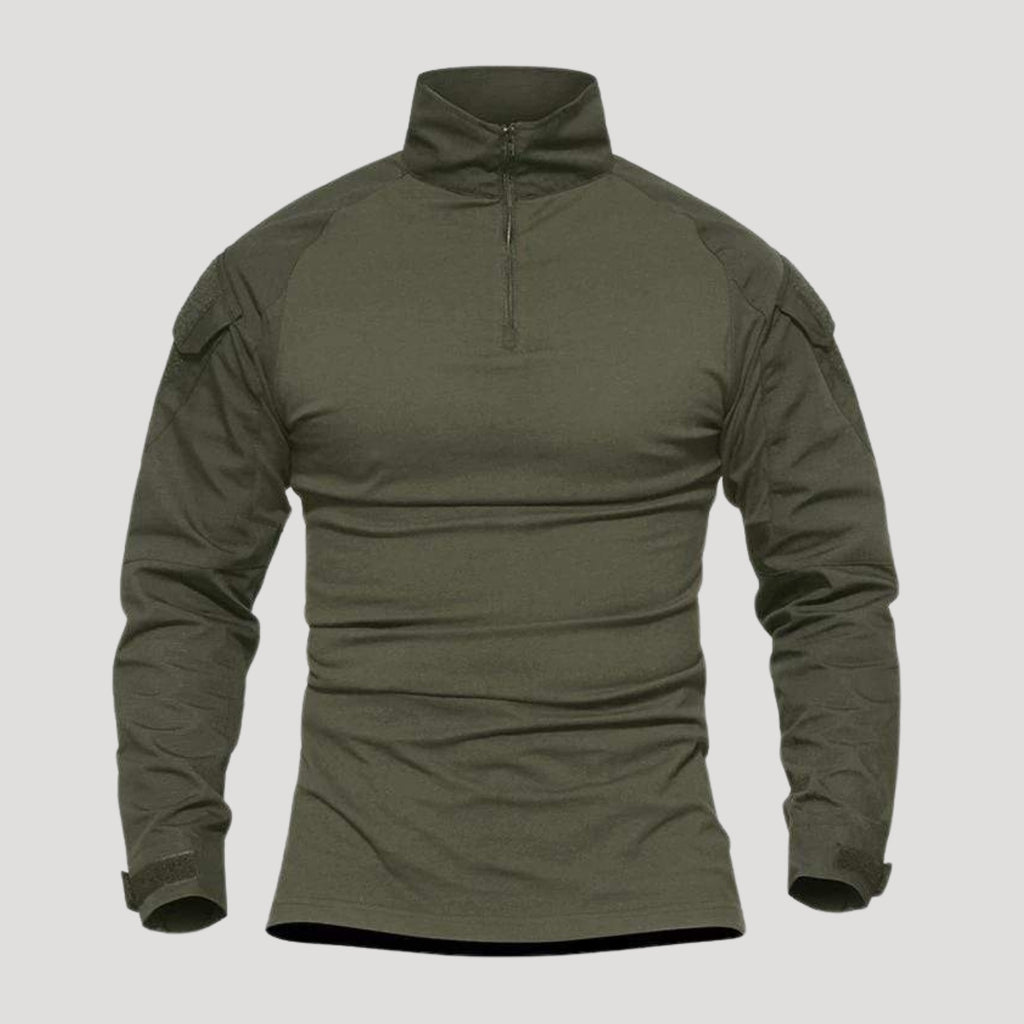 Men’s Tactical Quarter Zip Long Sleeve Military Shirt