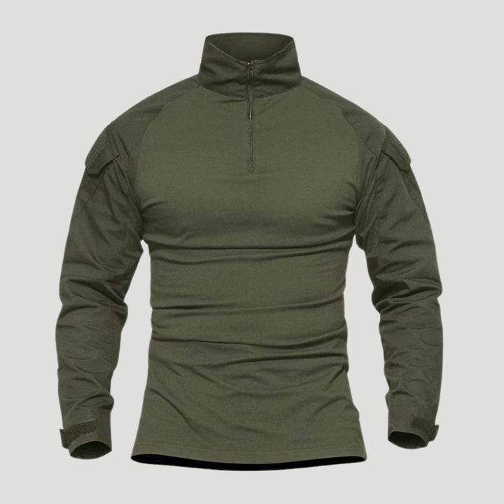 Men’s Tactical Quarter Zip Long Sleeve Military Shirt