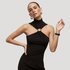 Women’s Tank Top Halter Top High Neck Sleeveless Cut Out
