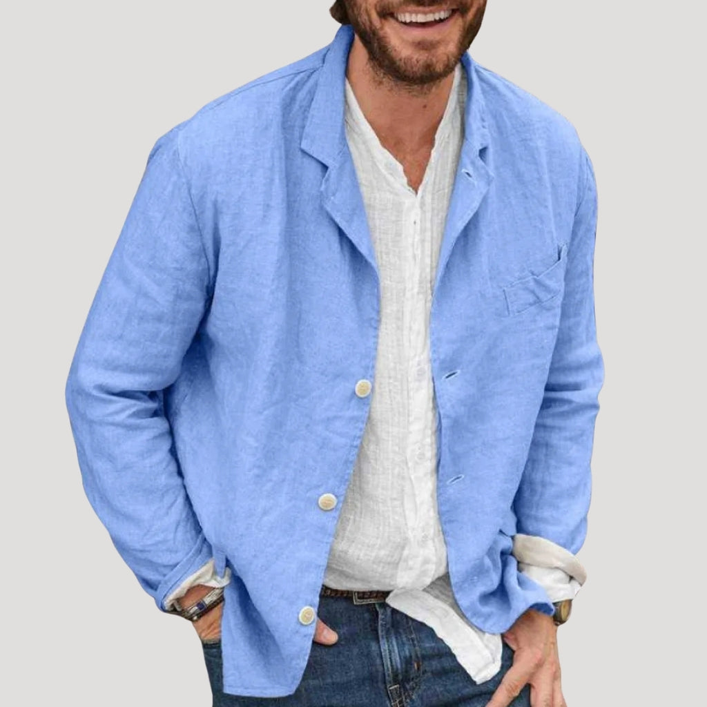 Men’s Button Up Overshirt Relaxed Fit Lightweight Casual Jacket