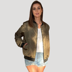 Dámska Bunda Bomber Bunda Prechodná Na Zips