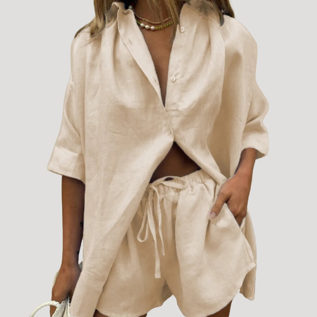 Women’s Oversized Shirt And Shorts Matching Set