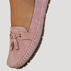 Women's Suede Loafers Tassel Slip On Casual Flats