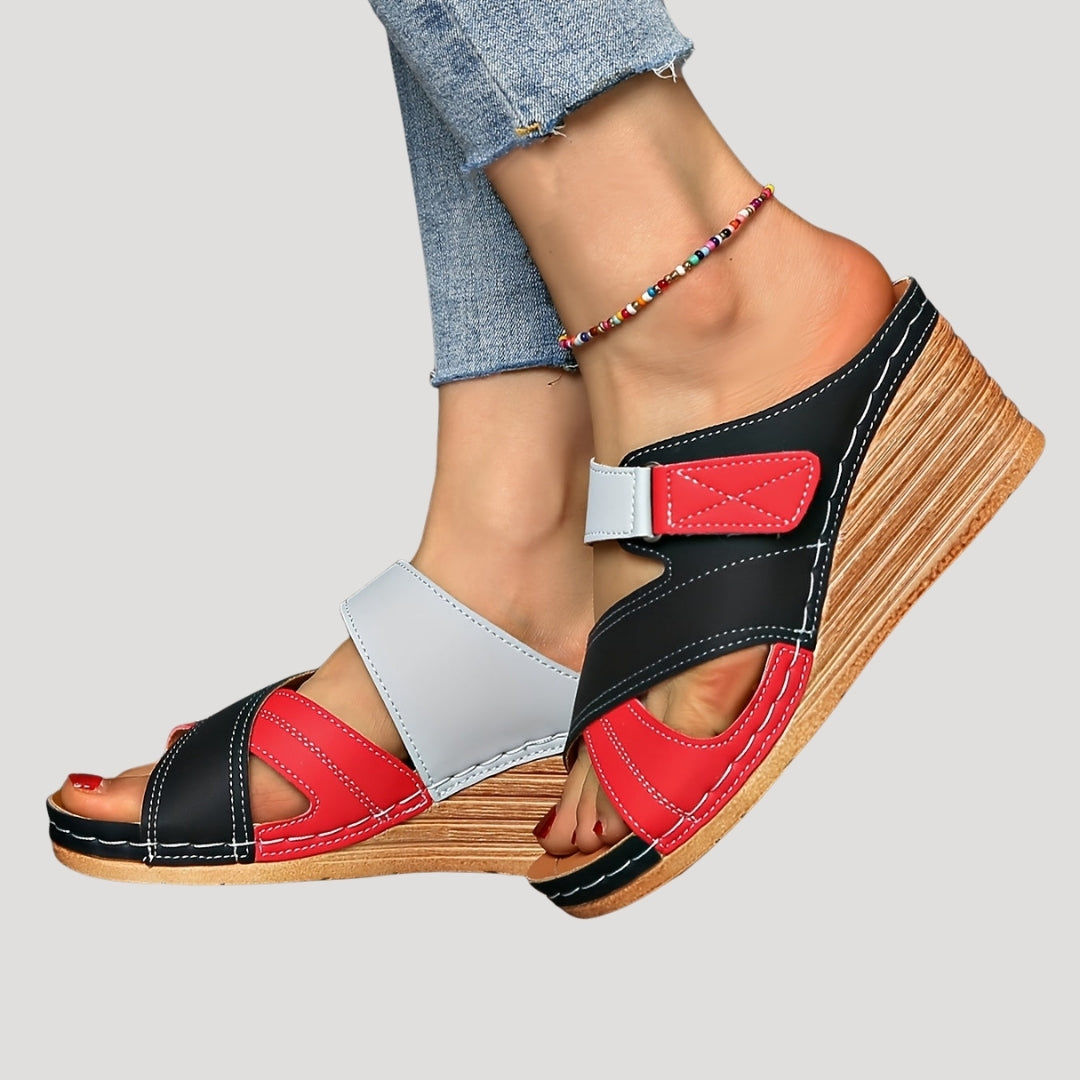 Women’s Sandals Platform Wedge Slip On Open Toe Comfort