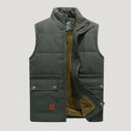 Men’s Puffer Vest Quilted Sleeveless Jacket Utility Outerwear