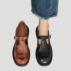 Women’s Loafers Mary Jane Flat Shoes Buckle Casual