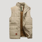 Men’s Puffer Vest Quilted Sleeveless Jacket Utility Outerwear