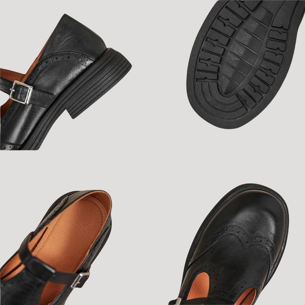 Women’s Loafers Mary Jane Flat Shoes Buckle Casual