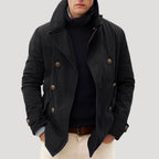 Men’s Double Breasted Trench Coat Classic Button Front Jacket