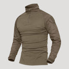 Men’s Tactical Quarter Zip Long Sleeve Military Shirt