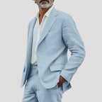 Men’s Linen Blend Summer Blazer Relaxed Casual Fit