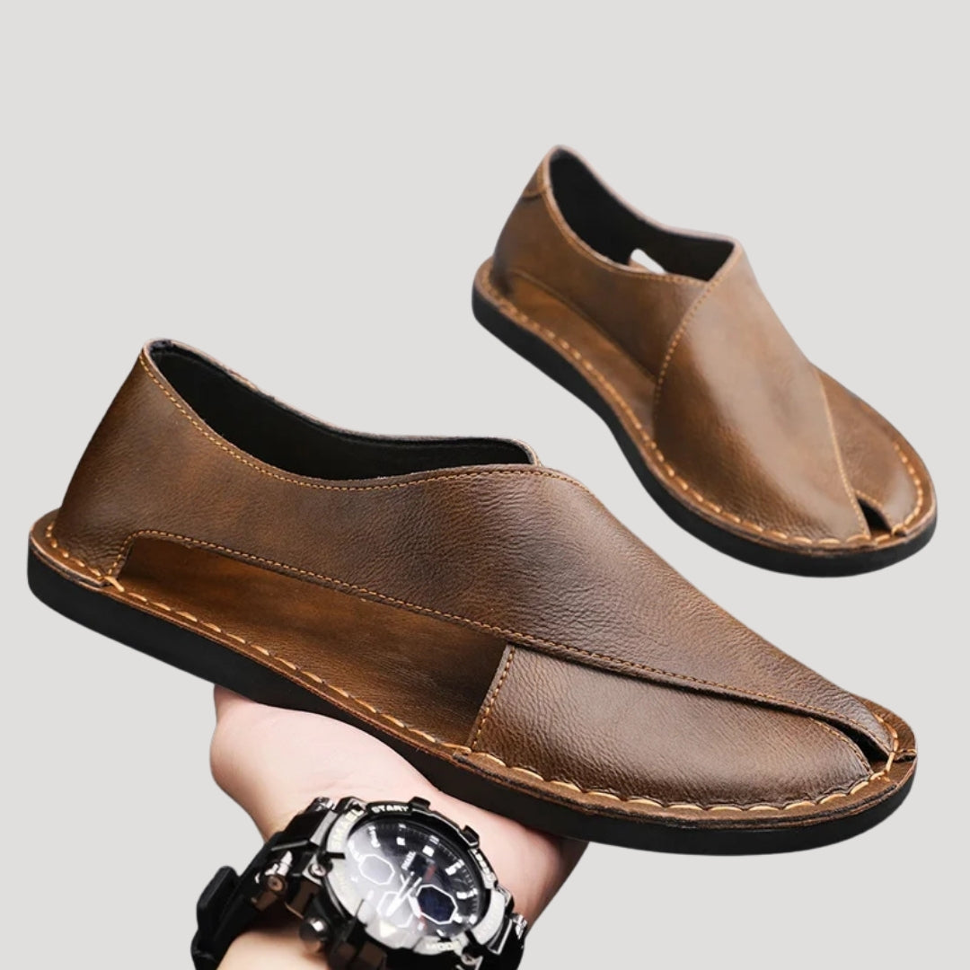 Men’s Slip On Casual Leather Summer Shoes