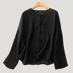 Women’s Blouse Linen Top Long Sleeve Flowy Loose