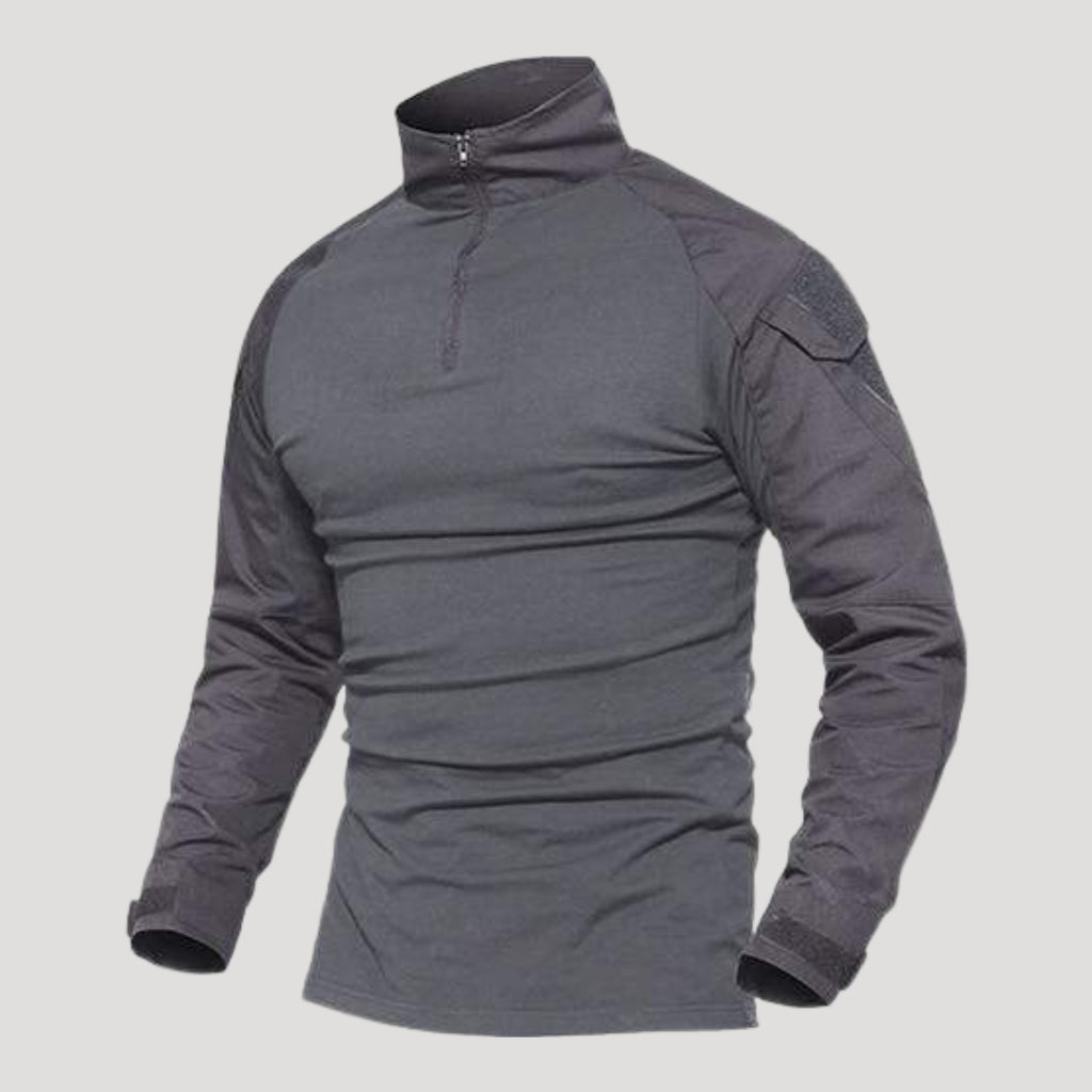 Men’s Tactical Quarter Zip Long Sleeve Military Shirt