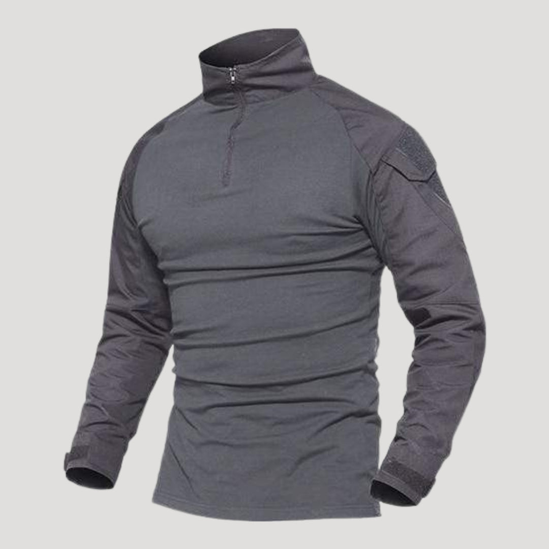 Men’s Tactical Quarter Zip Long Sleeve Military Shirt