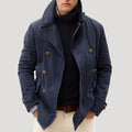 Men’s Double Breasted Trench Coat Classic Button Front Jacket