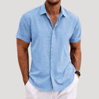 Men’s Short Sleeve Shirt Button Up Casual