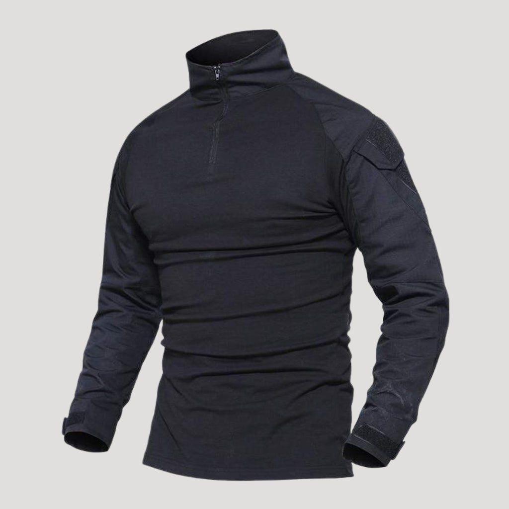 Men’s Tactical Quarter Zip Long Sleeve Military Shirt