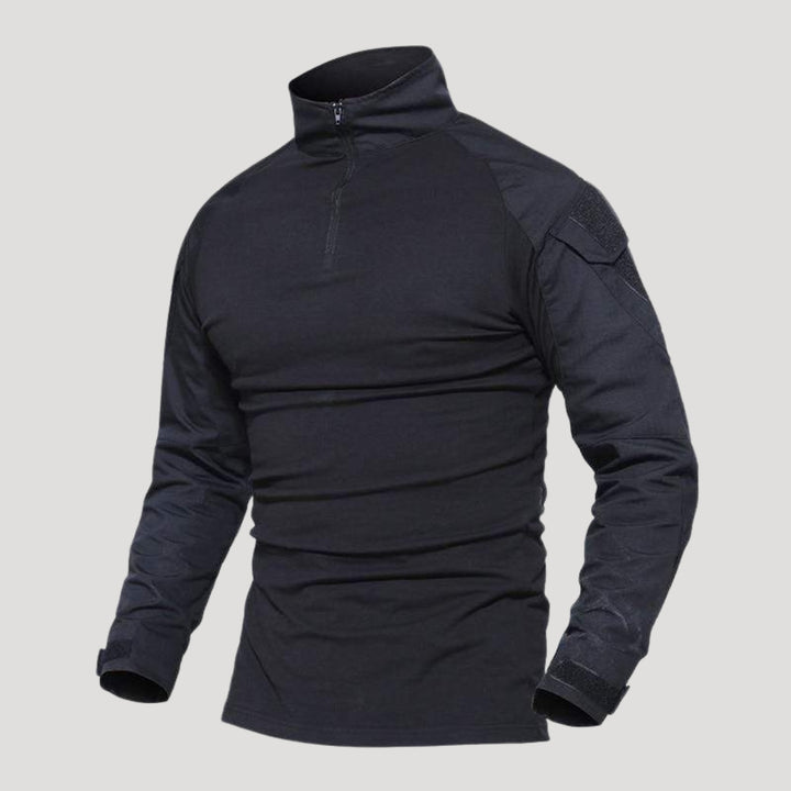 Men’s Tactical Quarter Zip Long Sleeve Military Shirt