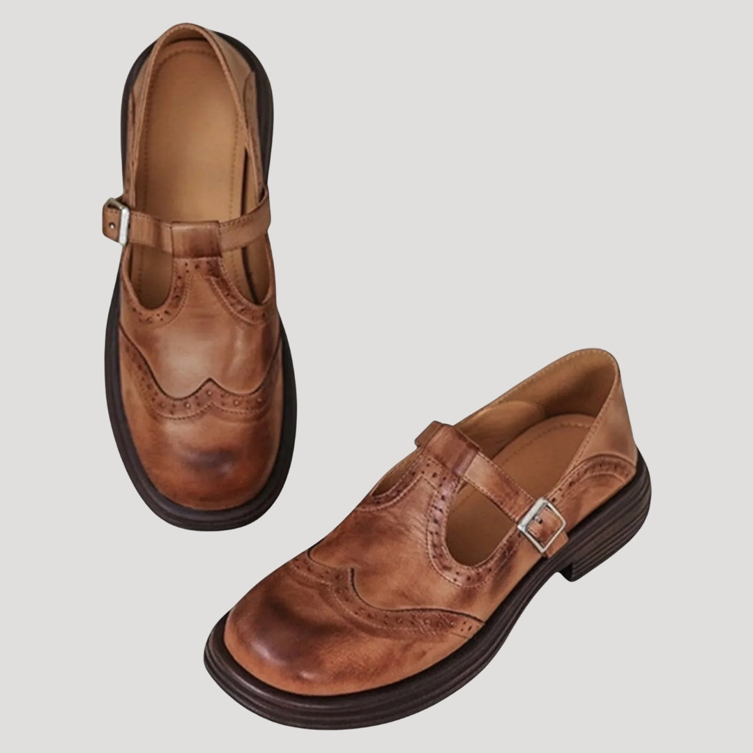 Women’s Loafers Mary Jane Flat Shoes Buckle Casual
