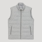 Men’s Puffer Vest Quilted Gray Sleeveless Jacket