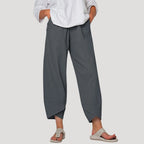 Women’s Linen Wide Leg Pants Loose Fit Casual Trousers