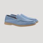 Men’s Blue Suede Loafers Slip On Casual Lightweight Shoes