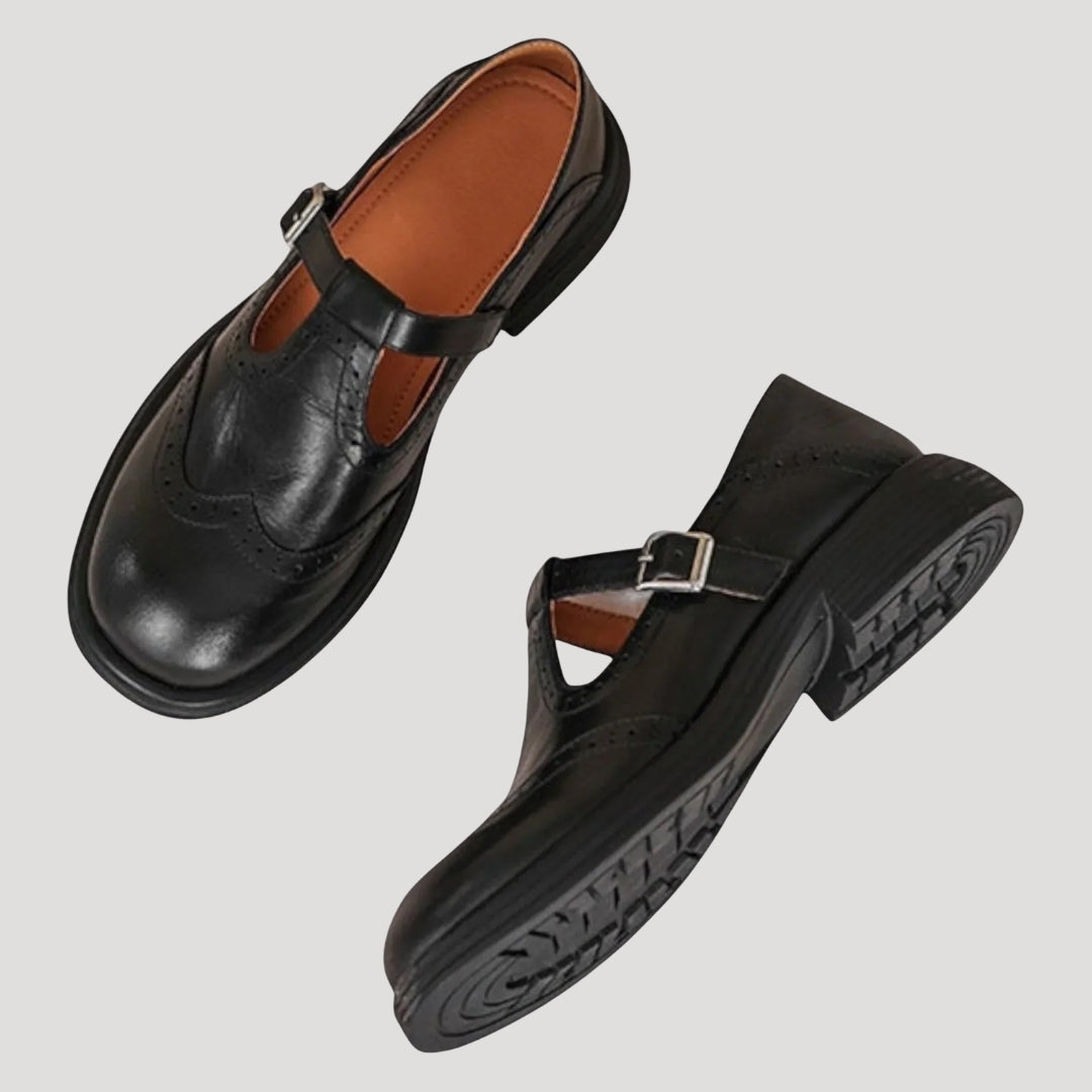 Women’s Loafers Mary Jane Flat Shoes Buckle Casual