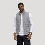 Men’s Puffer Vest Quilted Gray Sleeveless Jacket