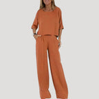 Women’s Two Piece Set Wide Leg Pants Relaxed Fit