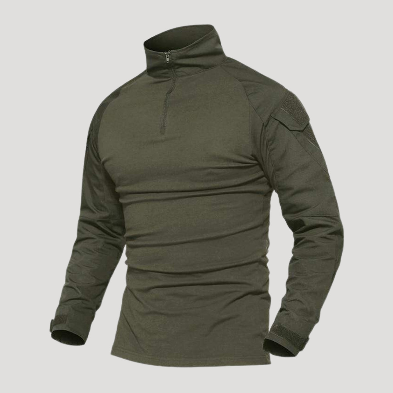 Men’s Tactical Quarter Zip Long Sleeve Military Shirt
