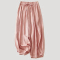 Women’s Linen Pants Loose Casual Elastic Waist Drawstring Cropped