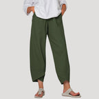 Women’s Linen Wide Leg Pants Loose Fit Casual Trousers
