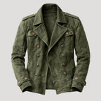 Men’s Leather Jacket Biker Moto Double Breasted Slim Fit