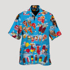 Men’s Printed Short Sleeve Shirt Relaxed Button Up