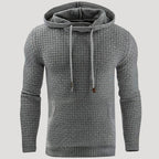 Men’s Waffle Knit Pullover Hoodie Casual Long Sleeve Sweatshirt