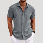 Men’s Short Sleeve Shirt Button Up Casual