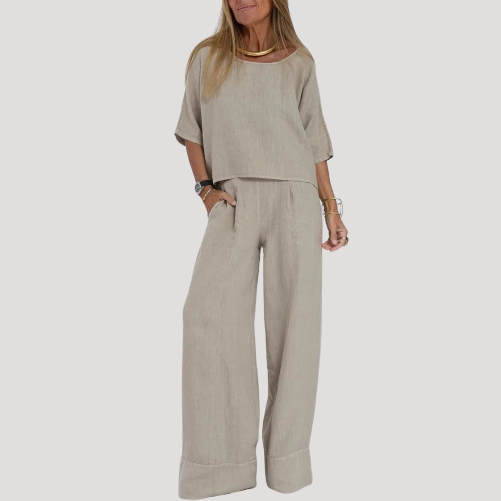 Women’s Two Piece Set Wide Leg Pants Relaxed Fit