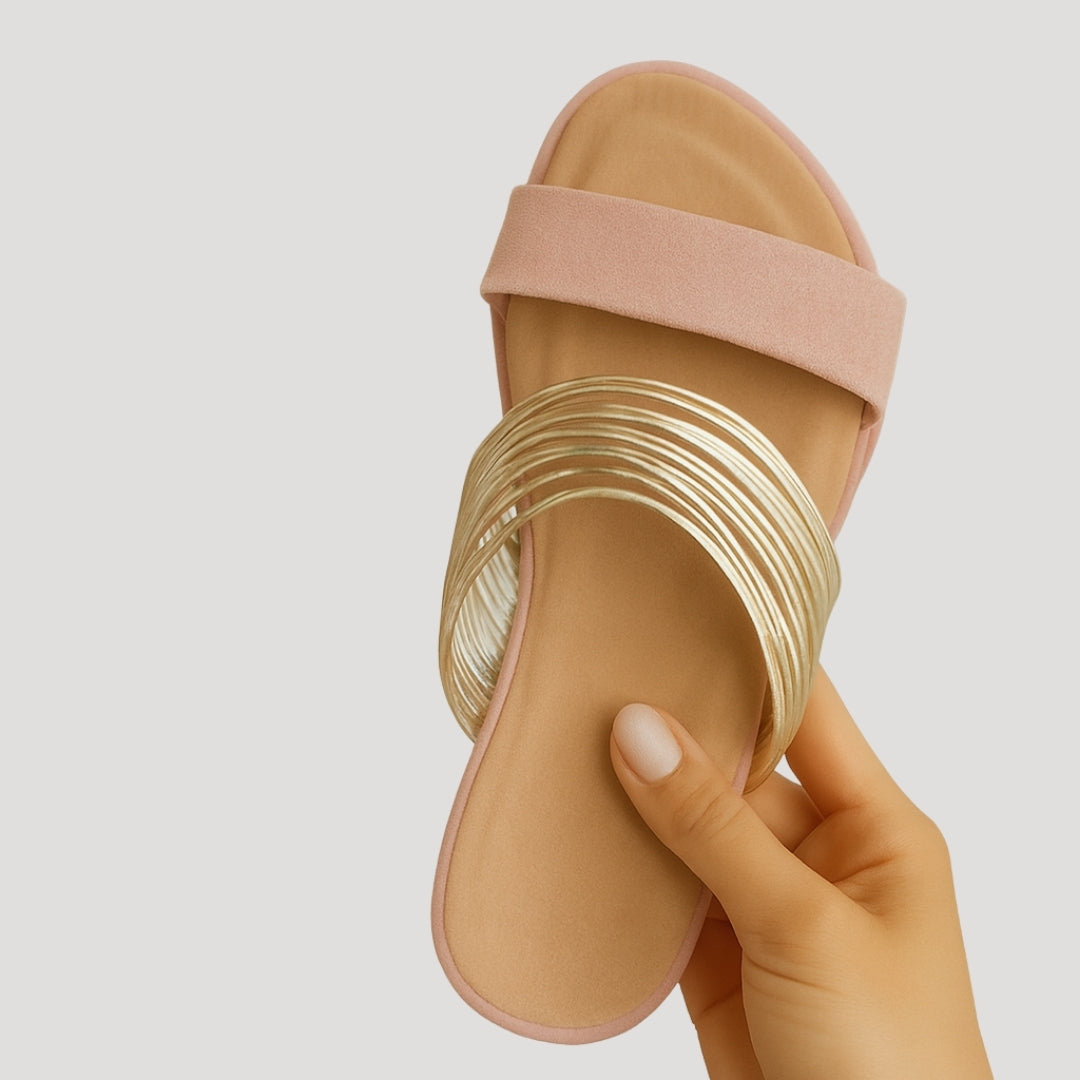 Women's Slide Sandals Open Toe Flat Summer Slip On