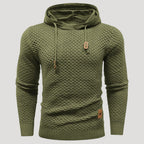 Men’s Textured Knit Pullover Hoodie Long Sleeve Sweater