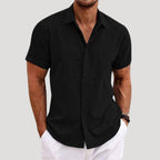 Men’s Short Sleeve Shirt Button Up Casual