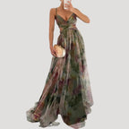 Women’s Prom Dress Maxi Formal Chiffon V Neck Sleeveless