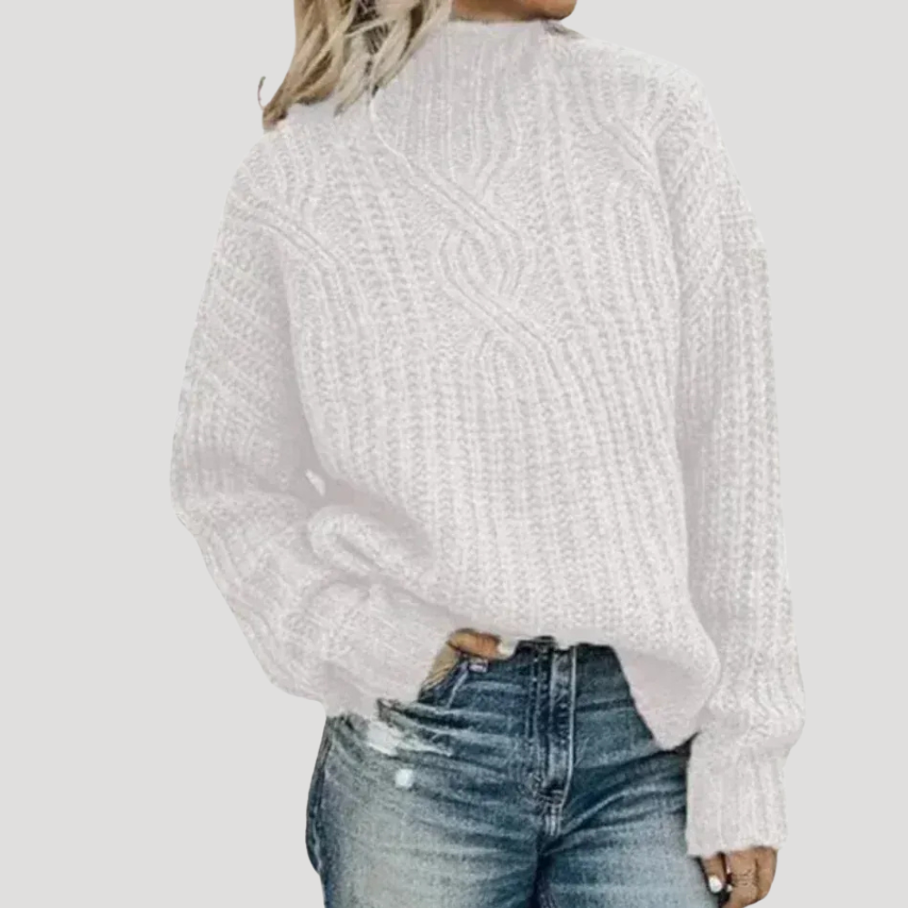 Dámsky Pletený Sveter Rolák Oversized Hrubý Zimný Pulóver