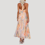 Women’s Dress Summer Sundress Floral Halter Midi Flowy