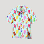 Men’s Printed Short Sleeve Shirt Relaxed Button Up