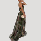 Women’s Prom Dress Maxi Formal Chiffon V Neck Sleeveless