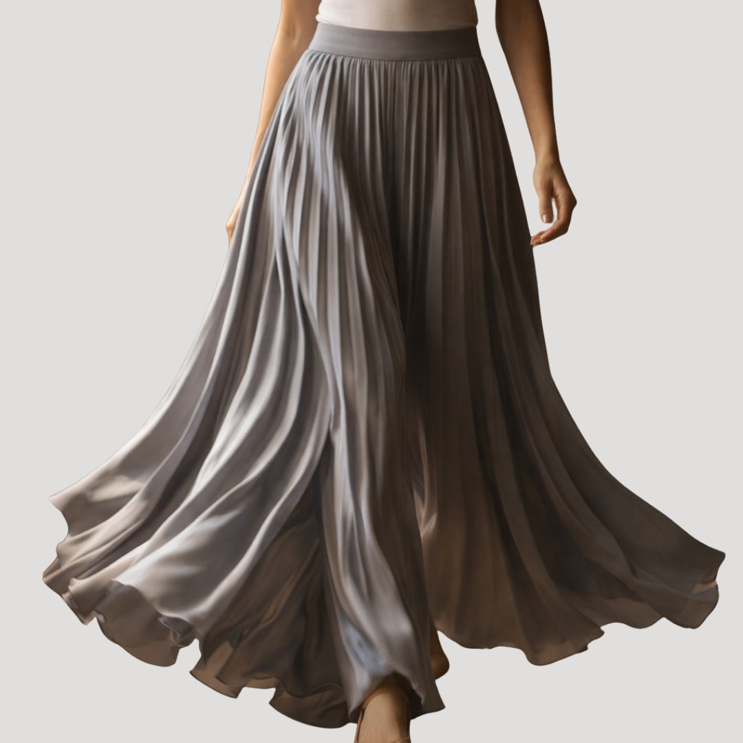 Women’s Pleated Pants Wide Leg High Waist Flowing Casual