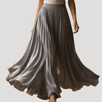 Women’s Pleated Skirts Wide Leg High Waist Flowing Casual