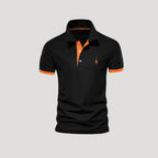 Men’s Short Sleeve Henley Polo Shirt Slim Fit Casual Top