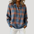 Women’s Plaid Button Front Knit Cardigan Oversized Fit